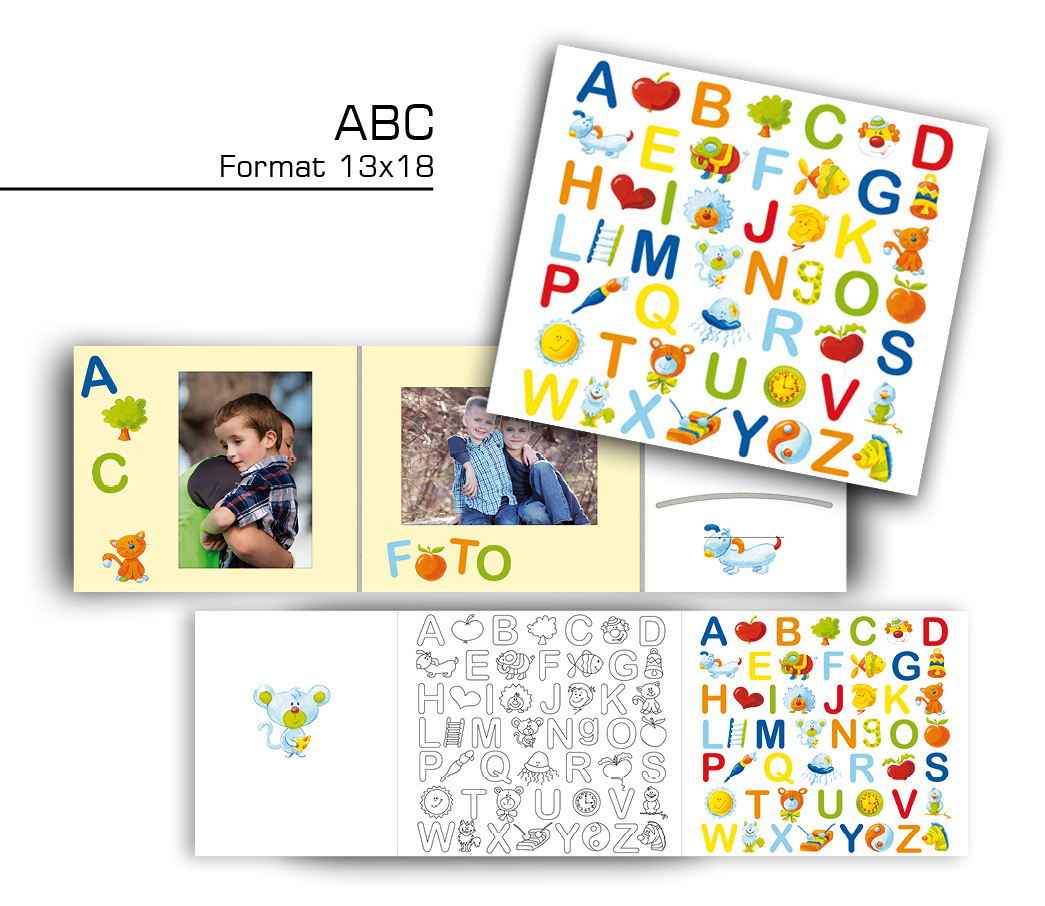 Bildmappe "ABC", [13x18 cm], 25 Stück
