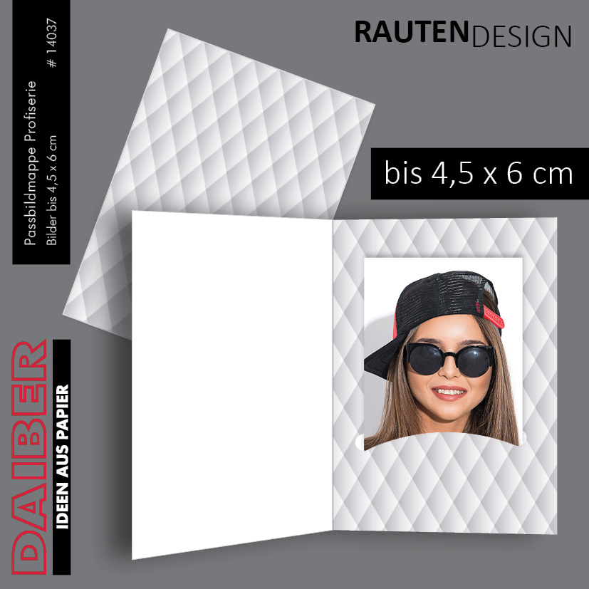 100 Stück stabile weiße Passbildmappen Passbilder mit Bildmaß bis zu 4 x 5 cm 